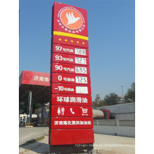 Signe debout libre de signe de pylône de prix de station service de station service